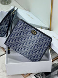 Oblique Canvas Clutch