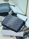 Oblique Canvas Clutch