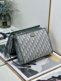 Oblique Canvas Clutch with Signature Monogram Pattern
