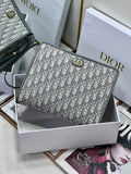 Oblique Canvas Clutch with Signature Monogram Pattern