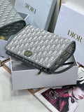 Oblique Canvas Clutch with Signature Monogram Pattern