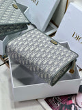 Oblique Canvas Clutch with Signature Monogram Pattern