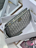 Oblique Canvas Clutch with Signature Monogram Pattern