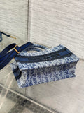 New Denim Tote Mini Oblique Stone-Washed, Strap Version, In Stock
