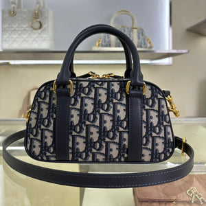 D-Vibe Micro Bag 2025 SS Denim Oblique, Adjustable Strap