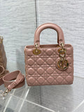 Lady 4 - Grid Dusty Pink New Monogram Strap, 6 Letters In Stock