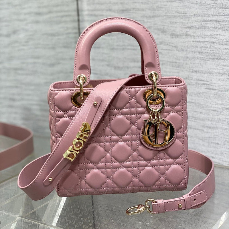 Lady 4-Grid Retro Pink New Monogram Strap, 6 Letters In Stock