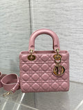 Lady 4-Grid Retro Pink New Monogram Strap, 6 Letters In Stock