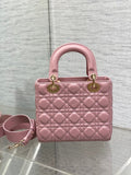 Lady 4-Grid Retro Pink New Monogram Strap, 6 Letters In Stock