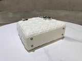 Lady 4-Grid White Parchment Silver Buckle In Stock! Spring/Summer New Color