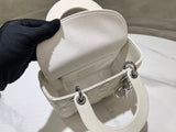 Lady 4-Grid White Parchment Silver Buckle In Stock! Spring/Summer New Color