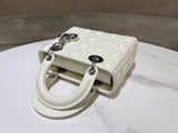 Lady 4-Grid White Parchment Silver Buckle In Stock! Spring/Summer New Color