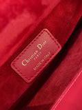 Lady 4-Grid Cherry Red - Gold Buckle & Letter Strap