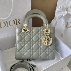 Lady 4-Grid Rock Grey - Lake Blue & Letter Strap