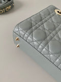 Lady 4-Grid Rock Grey - Lake Blue & Letter Strap