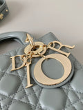 Lady 4-Grid Rock Grey - Lake Blue & Letter Strap