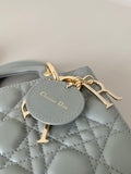 Lady 4-Grid Rock Grey - Lake Blue & Letter Strap
