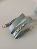 Lady 4-Grid Rock Grey - Lake Blue & Letter Strap