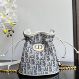 Miss Caro Latest Lucky Bag Drawstring, Blue Oblique, Bucket Bag & Style