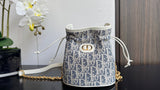 Miss Caro Latest Lucky Bag Drawstring, Blue Oblique, Bucket Bag & Style
