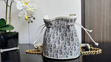 Miss Caro Latest Lucky Bag Drawstring, Blue Oblique, Bucket Bag & Style