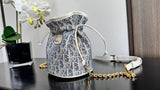 Miss Caro Latest Lucky Bag Drawstring, Blue Oblique, Bucket Bag & Style