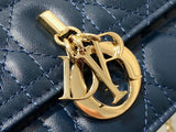 Dark Blue Pearl Clutch Rattan Lattice, Chain Detail & Practical Design