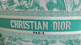 Green Tiger Basket Bag Gradient Embroidery, Diamond Grid & French Romance