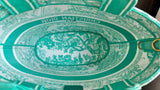 Green Tiger Basket Bag Gradient Embroidery, Diamond Grid & French Romance