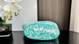 Green Tiger Basket Bag Gradient Embroidery, Diamond Grid & French Romance