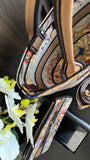 Christmas Basket Bag Coffee Brown, Gradient Butterflies & French Flair
