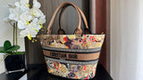 Christmas Basket Bag Coffee Brown, Gradient Butterflies & French Flair