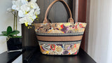 Christmas Basket Bag Coffee Brown, Gradient Butterflies & French Flair
