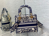 Dark Blue Lady Tiger Sculptural Embroidery, Retro-Chic & Romantic