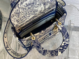 Dark Blue Lady Tiger Sculptural Embroidery, Retro-Chic & Romantic