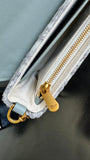 Saddle WOC Chain Bag Gray Oblique, Letter Clasp & Practical Design