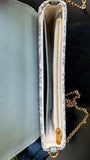 Saddle WOC Chain Bag Gray Oblique, Letter Clasp & Practical Design