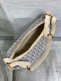 Journey Raffia Sky-blue Hobo, Gold Letters & Versatile Summer Design
