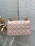 Jolie Pearl Bag Cherry Pink, Rattan Lattice & Detachable Elegance