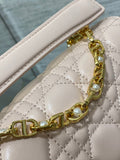 Jolie Pearl Bag Cherry Pink, Rattan Lattice & Detachable Elegance
