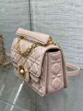 Jolie Pearl Bag Cherry Pink, Rattan Lattice & Detachable Elegance