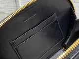 Black Pig Nose Camera Bag Oval Design, Chain Strap & Daily Essential