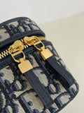 Montaigne Mini Vanity Blue Monogram, Mirror & Versatile Chain