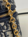 Montaigne Mini Vanity Blue Monogram, Mirror & Versatile Chain