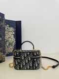 Montaigne Mini Vanity Blue Monogram, Mirror & Versatile Chain