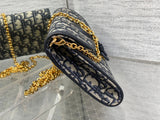 Bobby WOC Chain Bag Blue Oblique, Letter Clasp & Practical Design