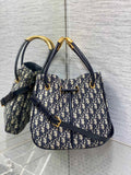 Blue Oblique Nolita Gold Handle, Detachable Strap & Casual Basket