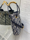 Blue Oblique Nolita Gold Handle, Detachable Strap & Casual Basket