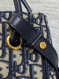 Blue Oblique Nolita Gold Handle, Detachable Strap & Casual Basket
