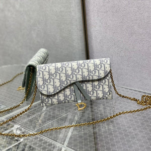 Dreamy Gray 2-in-1 Chain Bag Versatile Clutch & Coin Purse Included